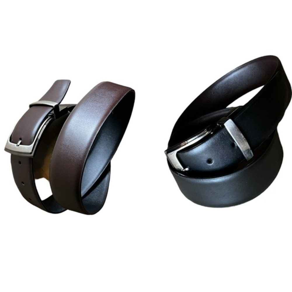 English Laundry reversible double sided brown‎ black leather belt 38/96